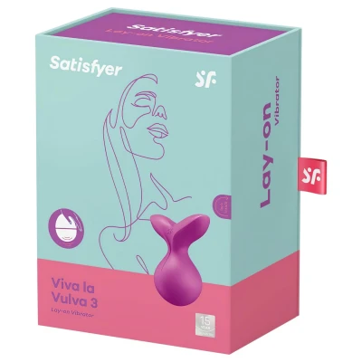 Satisfyer Viva la Vulva 3 - csikló vibrátor, csiklóizgató (viola)