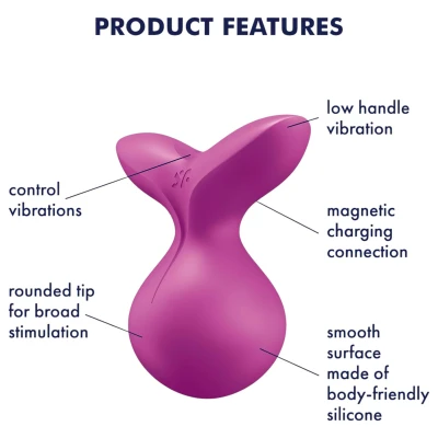 Satisfyer Viva la Vulva 3 - csikló vibrátor, csiklóizgató (viola)
