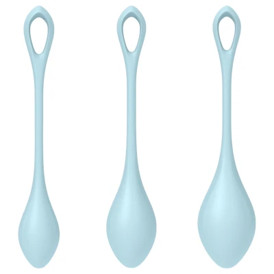 Satisfyer Yoni Power 2 - gésagolyó szett (kék, 3 részes)
