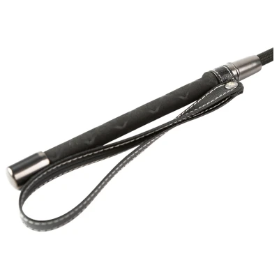 Sei Mio - hosszú műbőr lovaglópálca, 53 cm (fekete)