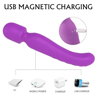 Sex HD Iris - 2 motoros melegítő wand masszírozó vibrátor (lila)