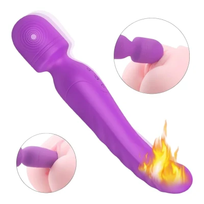 Sex HD Iris - 2 motoros melegítő wand masszírozó vibrátor (lila)