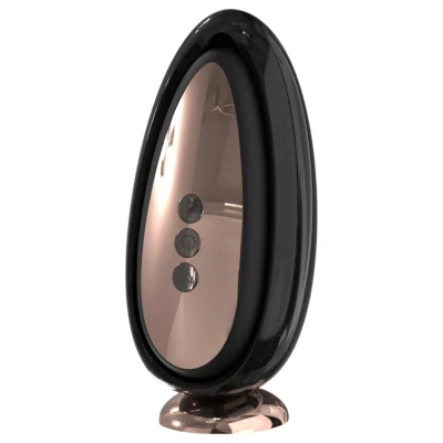 Sex HD Mirror - melegítő funkciós nyelves csiklóizgató vibrátor (fekete)