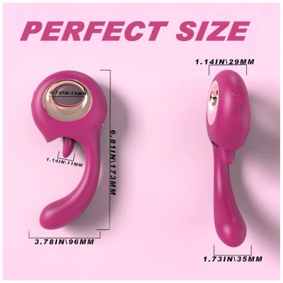 Sex HD - nyelves csiklóizgató és G-pont vibrátor (piros)