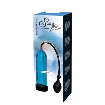 SMILE Cool - kézi vákuumos péniszpumpa (kék)