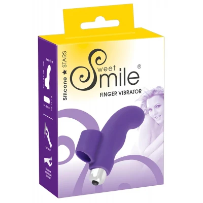 SMILE Finger - hullámos, szilikon csiklóizgató ujjvibrátor (lila)