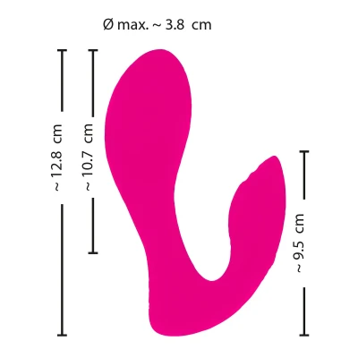 SMILE Panty - hordható akkus, rádiós 2in1 vibrátor (pink)