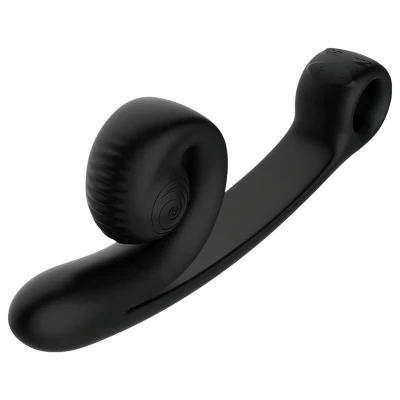 Snail Vibe Curve - 2in1 csiklóizgató vibrátor (fekete)