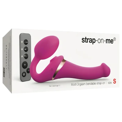 Strap-on-me S - felcsatolható léghullámos vibrátor (pink)