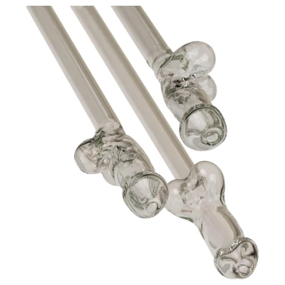 Straw Willy - átlátszó péniszes üveg szívószál (4 db)