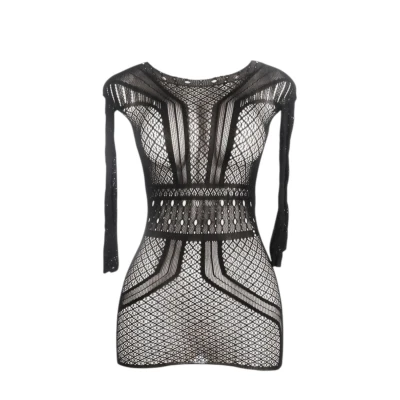 Subblime 951931 - nyitott hátú necc ruha (fekete) - XS-M