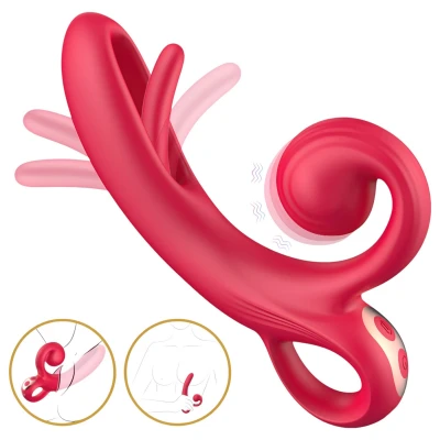 Erospace Sweet Play - csiklókaros vibrátor (piros)