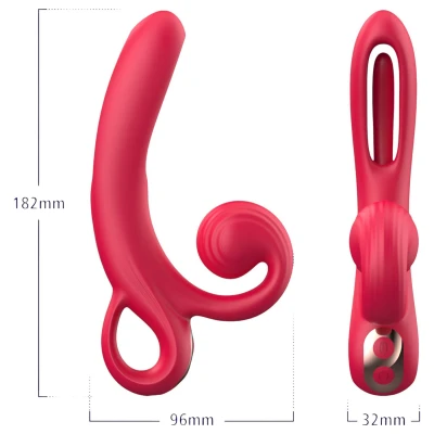 Erospace Sweet Play - csiklókaros vibrátor (piros)