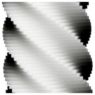 TENGA 3Dx Spiral - spirál mintás férfi maszturbátor (fehér)