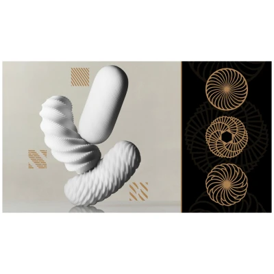 TENGA 3Dx Spiral - spirál mintás férfi maszturbátor (fehér)