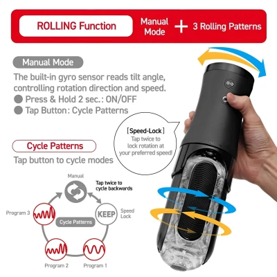 TENGA Flip 0 Electronic - automata maszturbátor férfiaknak (fekete)