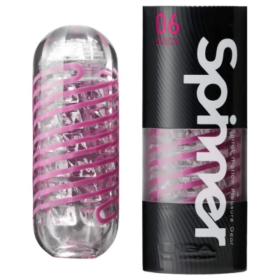 TENGA Spinner Brick - maszturbátor férfiaknak (átlátszó)