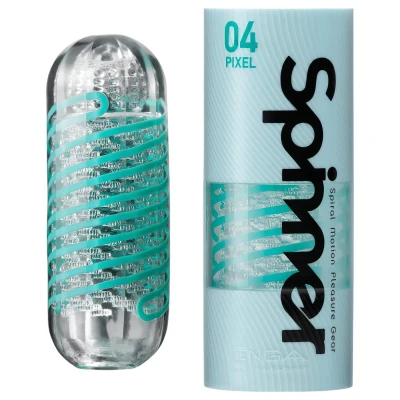 TENGA Spinner Pixel - maszturbátor férfiaknak (átlátszó)