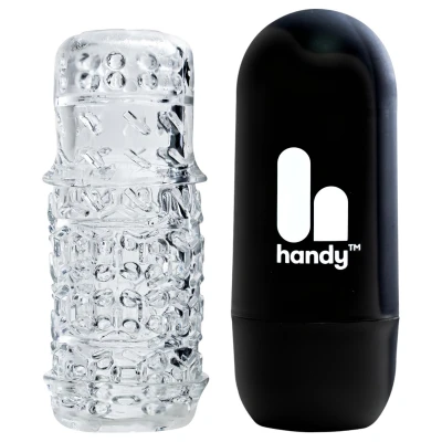 The Handy TrueGrip Gen 2 Sleeve - maszturbátor férfiaknak (átlátszó)