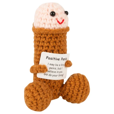 Tiny Penis Positivity Booster - horgolt vicces péniszfigura