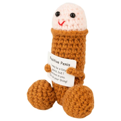 Tiny Penis Positivity Booster - horgolt vicces péniszfigura