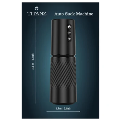 Titanz Auto Suck - automata szívó maszturbátor férfiaknak (fekete)