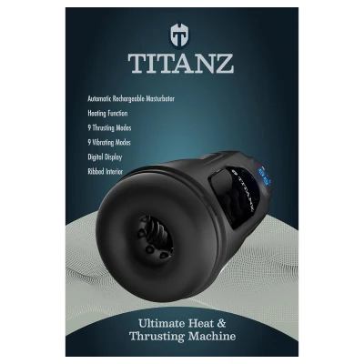 Titanz Ultimate Heat & Thrusting - automata lökő maszturbátor (fekete)
