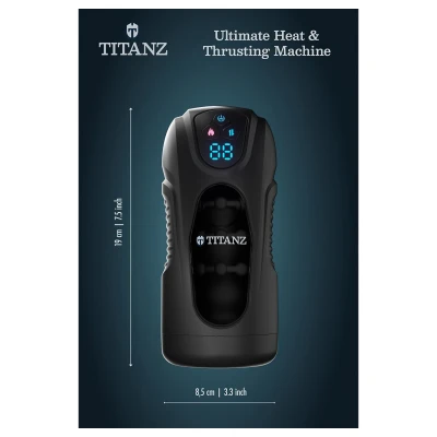 Titanz Ultimate Heat & Thrusting - automata lökő maszturbátor (fekete)