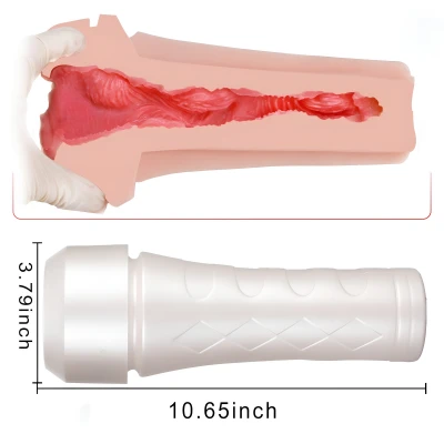 Tracy's Dog 3D Stroker - élethű műpunci maszturbátor tokban (fehér-natúr)