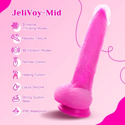 Tracy's Dog Jelivoy-Mid - élethű vibrátor - 20 cm (pink)