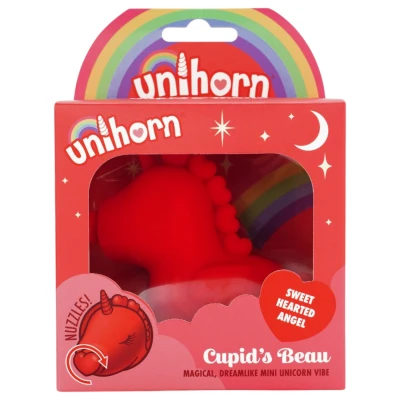 Unihorn Cupid's Beau - akkus unikornis csiklóizgató vibrátor (piros)