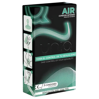 Uniq Air - latexmentes, hipoallergén női óvszer (3 db)