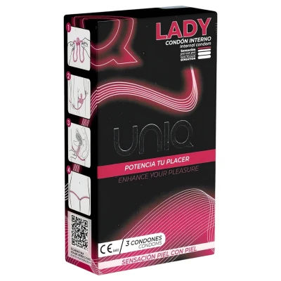 Uniq Lady - latexmentes, hipoallergén női óvszer (3 db)
