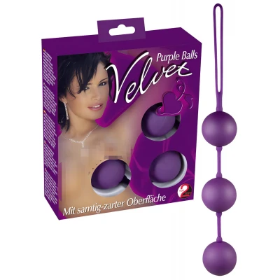 You2Toys Velvet - tripla gésagolyó kegel tornához (lila)