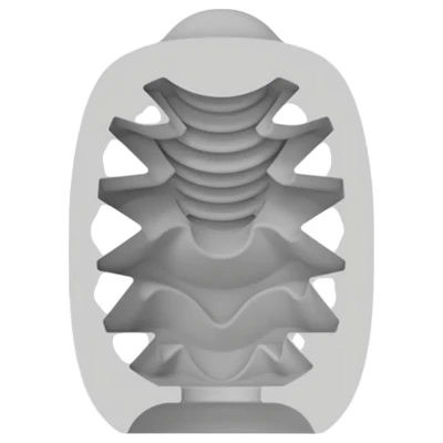 VIBEGGS Candy Curves - vibrációs tojás maszturbátor férfiaknak (fehér)