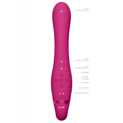 Vive Suki - felcsatolható vibrátor , tartópánt nélkül (pink)