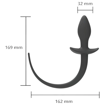 Erospace Wild Play - anál plug farokkal, szerepjátékhoz (fekete)