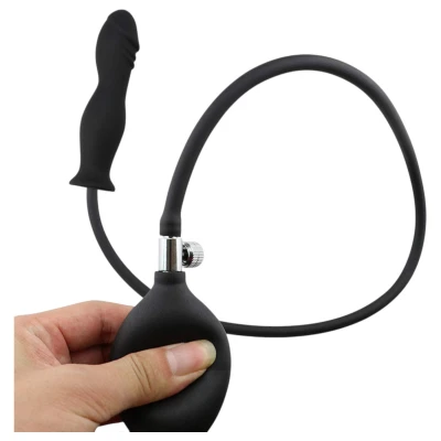 Erospace Wild Play - pumpálható anál plug (fekete)