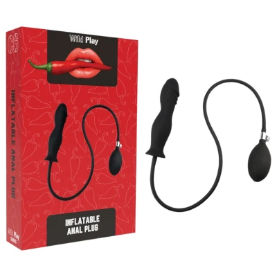 Erospace Wild Play - pumpálható anál plug (fekete)