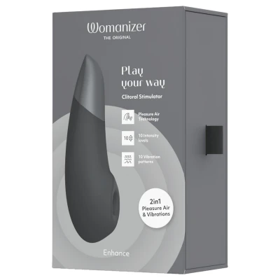 Womanizer Enhance 2in1 léghullámos csiklószívó + vibrátor (fekete)