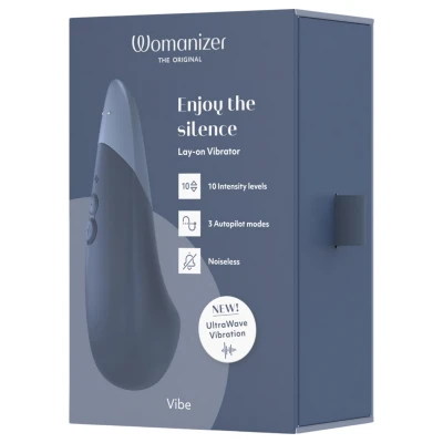 Womanizer Vibe - csikló vibrátor, csiklóizgató (kék)