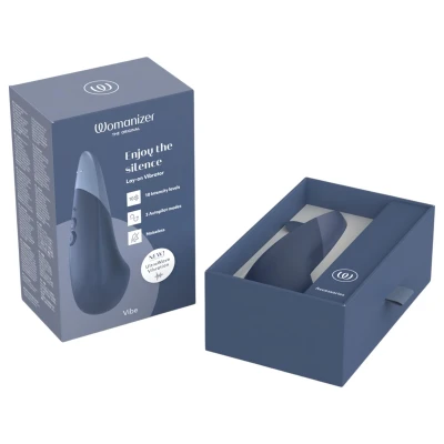 Womanizer Vibe - csikló vibrátor, csiklóizgató (kék)