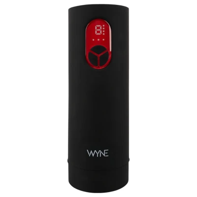 WYNE 07 - akkus, rezgő-szívó maszturbátor férfiaknak (fekete)