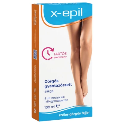X-Epil - görgős szőrtelenítő gyantázó szett - 100 ml (sárga)