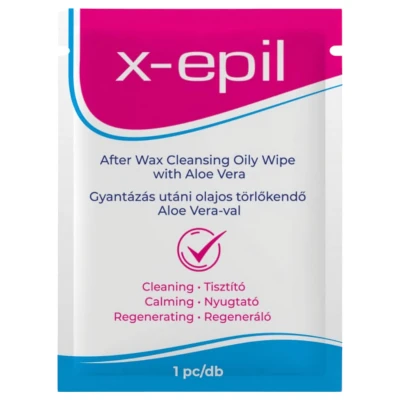 X-Epil Aloe Vera - gyantázás utáni olajos törlőkendő (1 db)