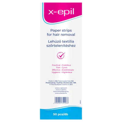 X-Epil - lehúzó textil csíkok gyantázáshoz és szőrtelenítéshez (50 db)