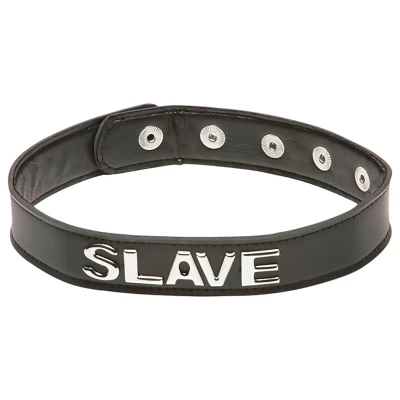 X-Play Slave - rabszolga nyakörv, bondage kiegészítő (fekete)