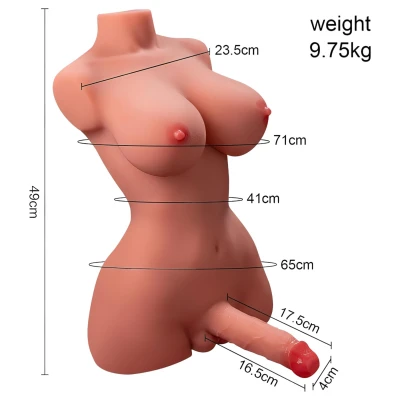 XISE Hermosa Lady Boy - vibrációs torzó lökő funkcióval maszturbátor
