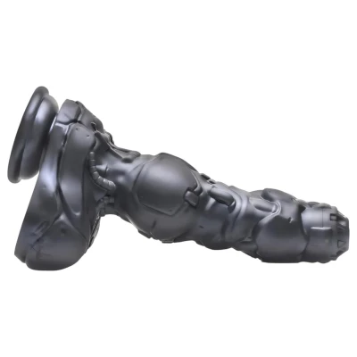 XR Brands Cyborg cock - lökő robotvibrátor távirányítóval (ezüst)