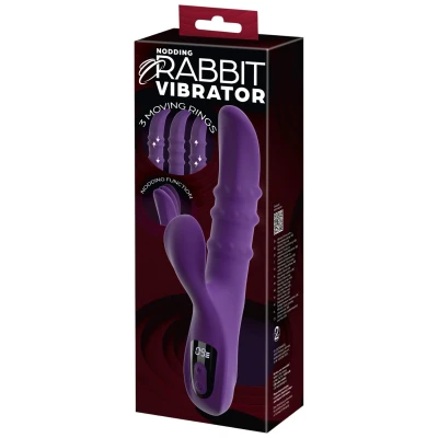 You2Toys - bólogató, mozgó gyűrűs csiklókaros vibrátor (lila)